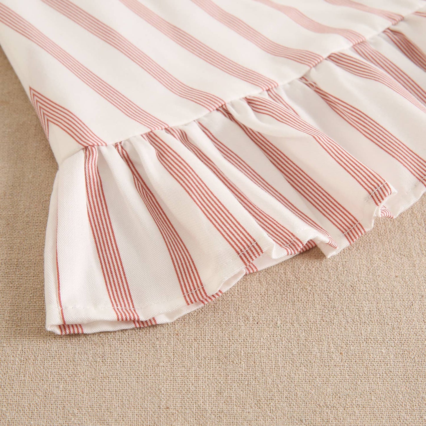 White Red Stripe Dress With Panties