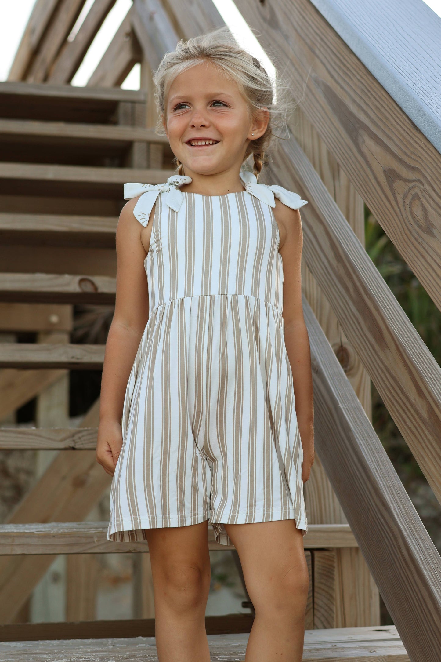 Rita Ash Stripe Playsuit