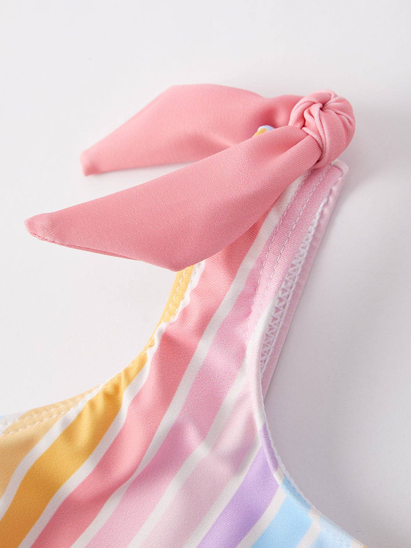 Colorful Stripe Floral Boutique Swimsuit