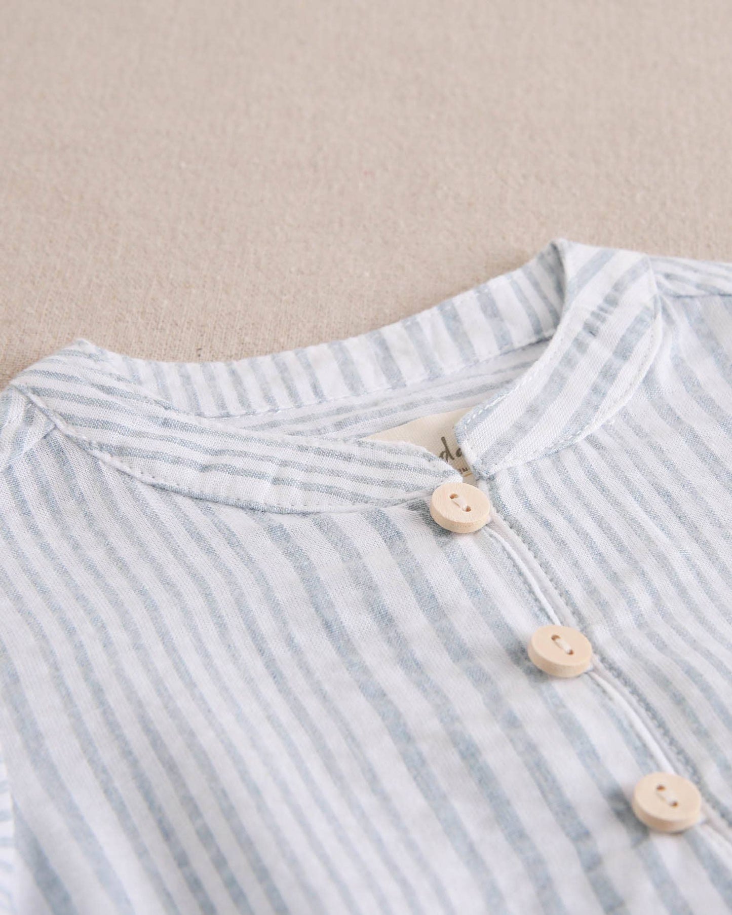 Blue Striped Shirt & Short Set