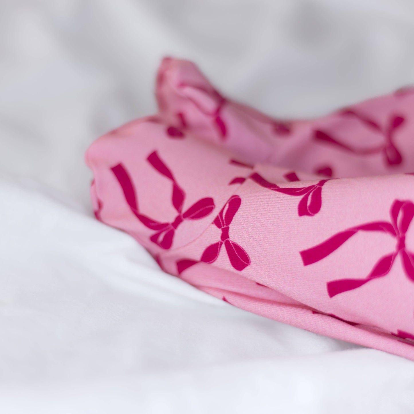 Pink Bow Cotton Sleepsuit