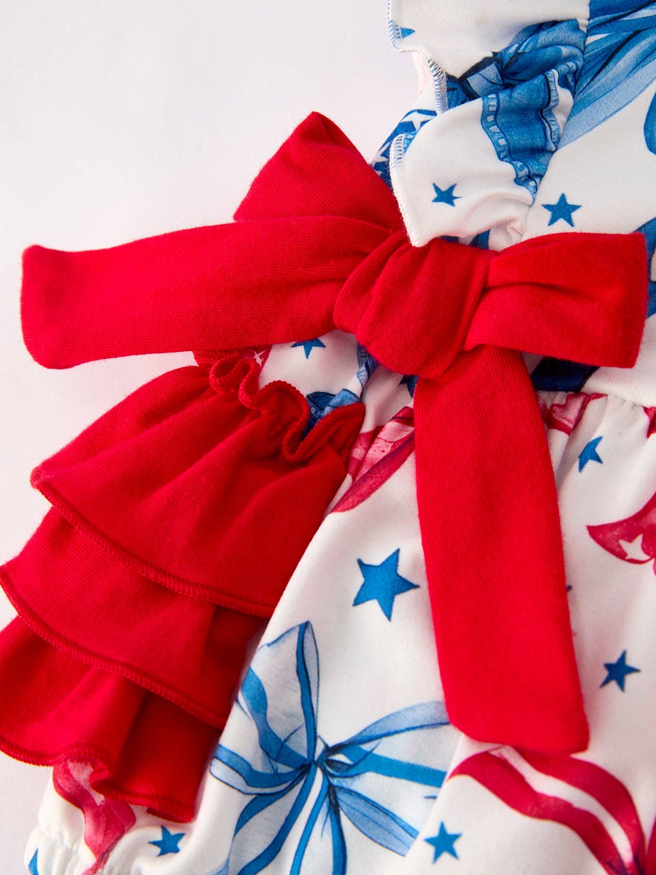 Bow-Accent Girls Play Romper