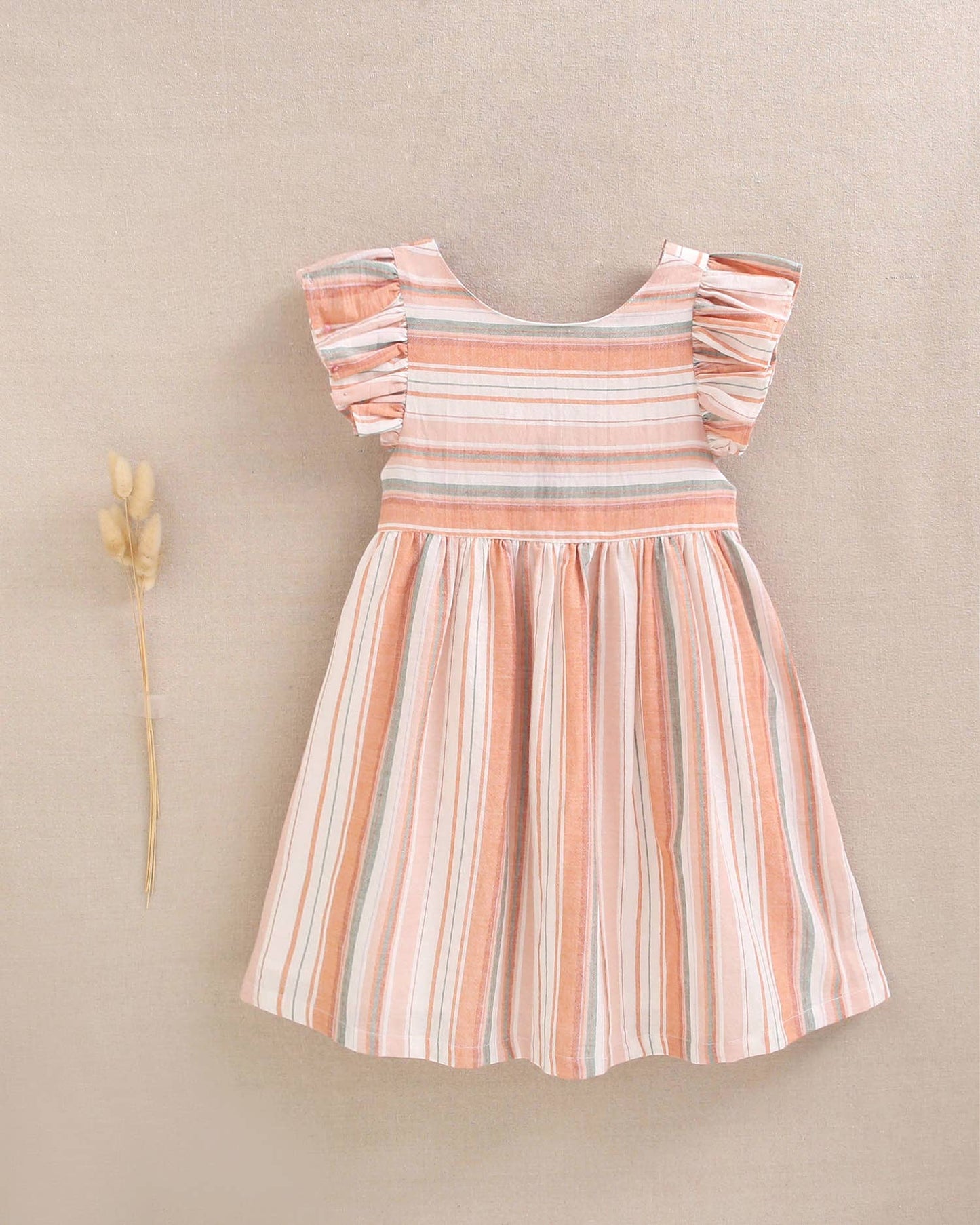 Mixed Stripe & Cross Back Dress