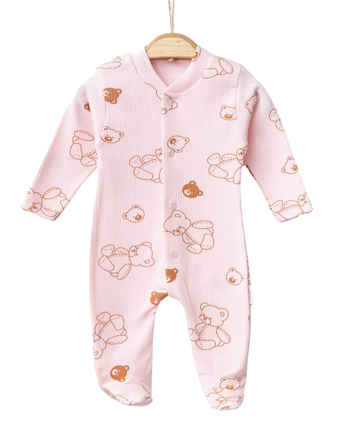 Bear Print Pink Romper