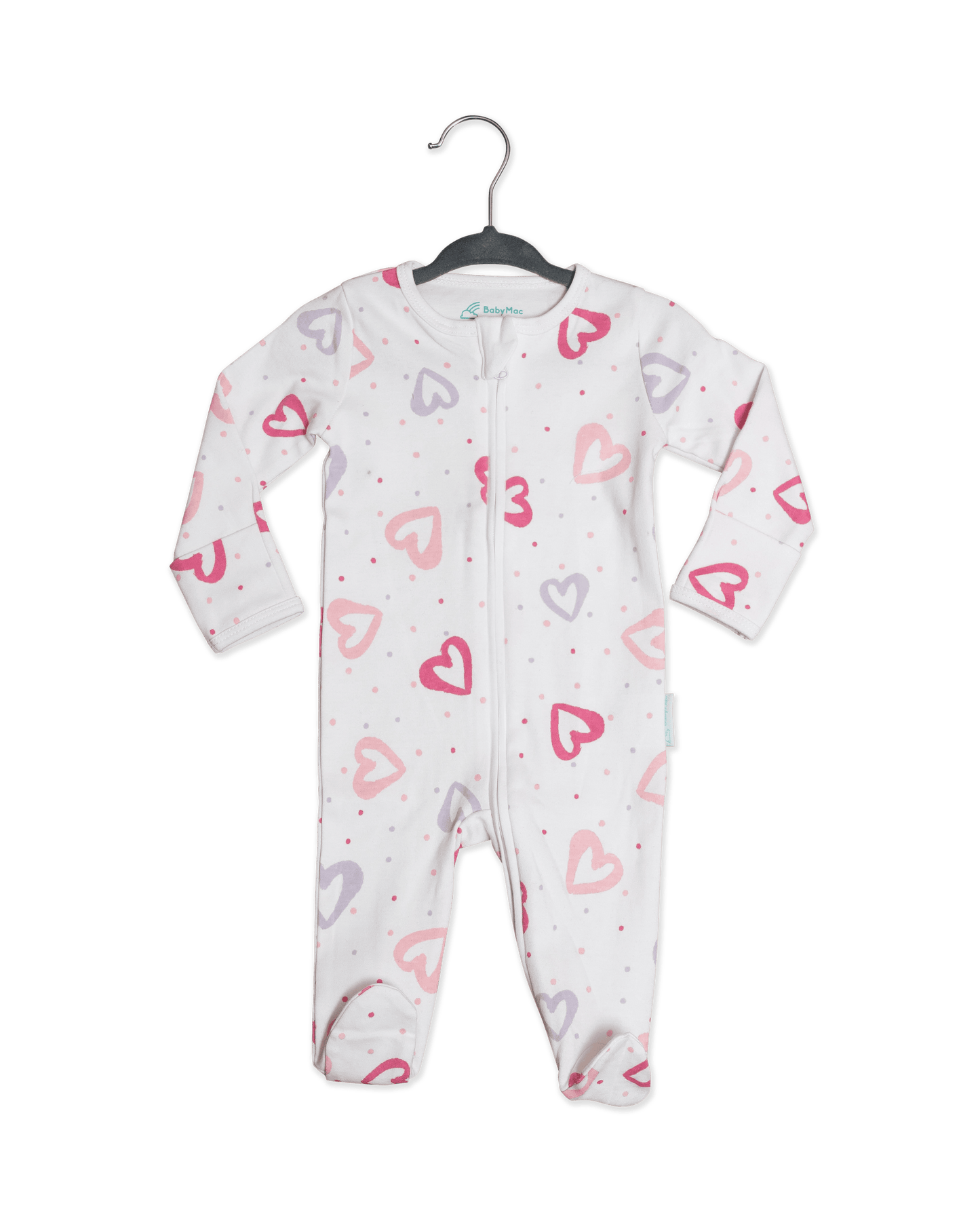 Heart Organic Cotton Sleepsuit