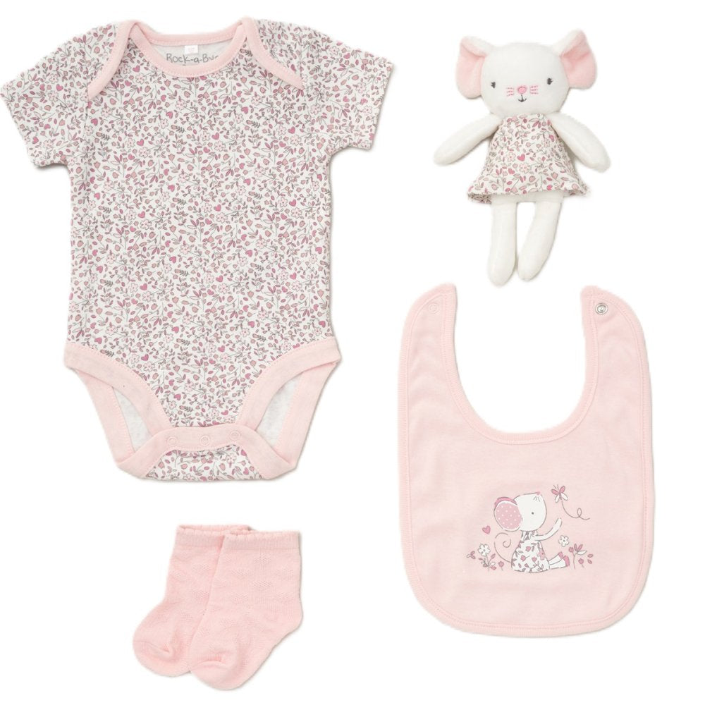 Pink 4 Piece Luxury Boxed Gift Set (0-3 Months)