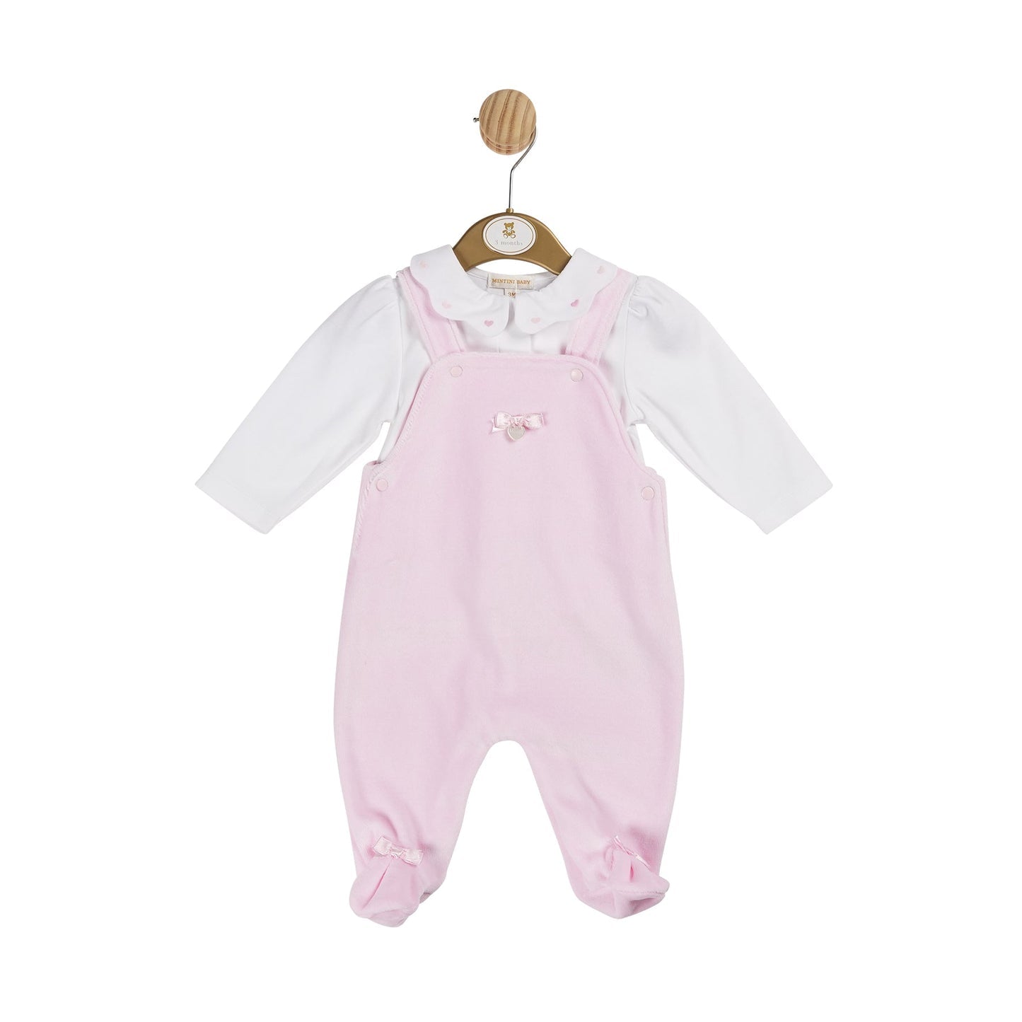 Pink Jersey Jacquard Top & Dungaree