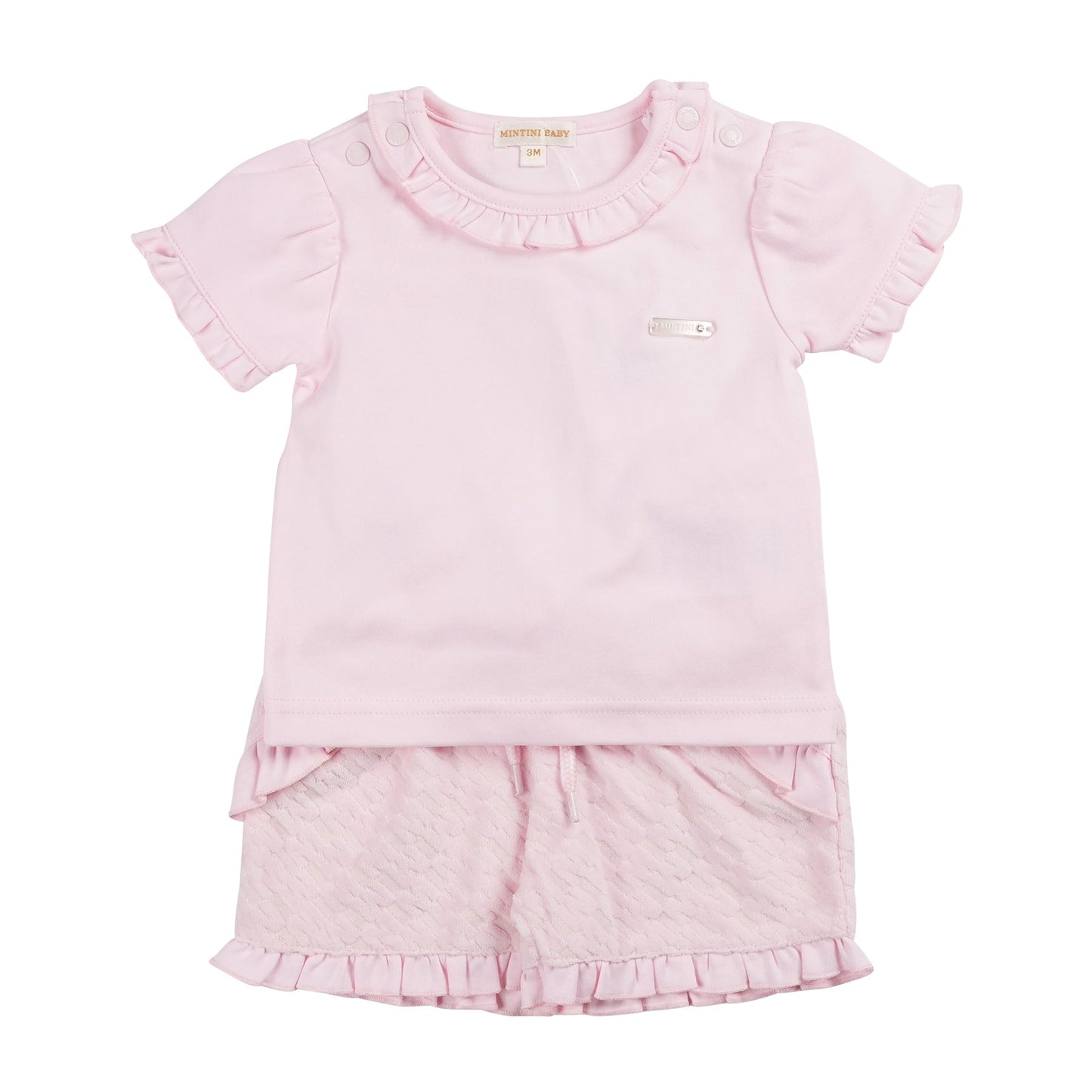 Pink Velour Top & Short Set