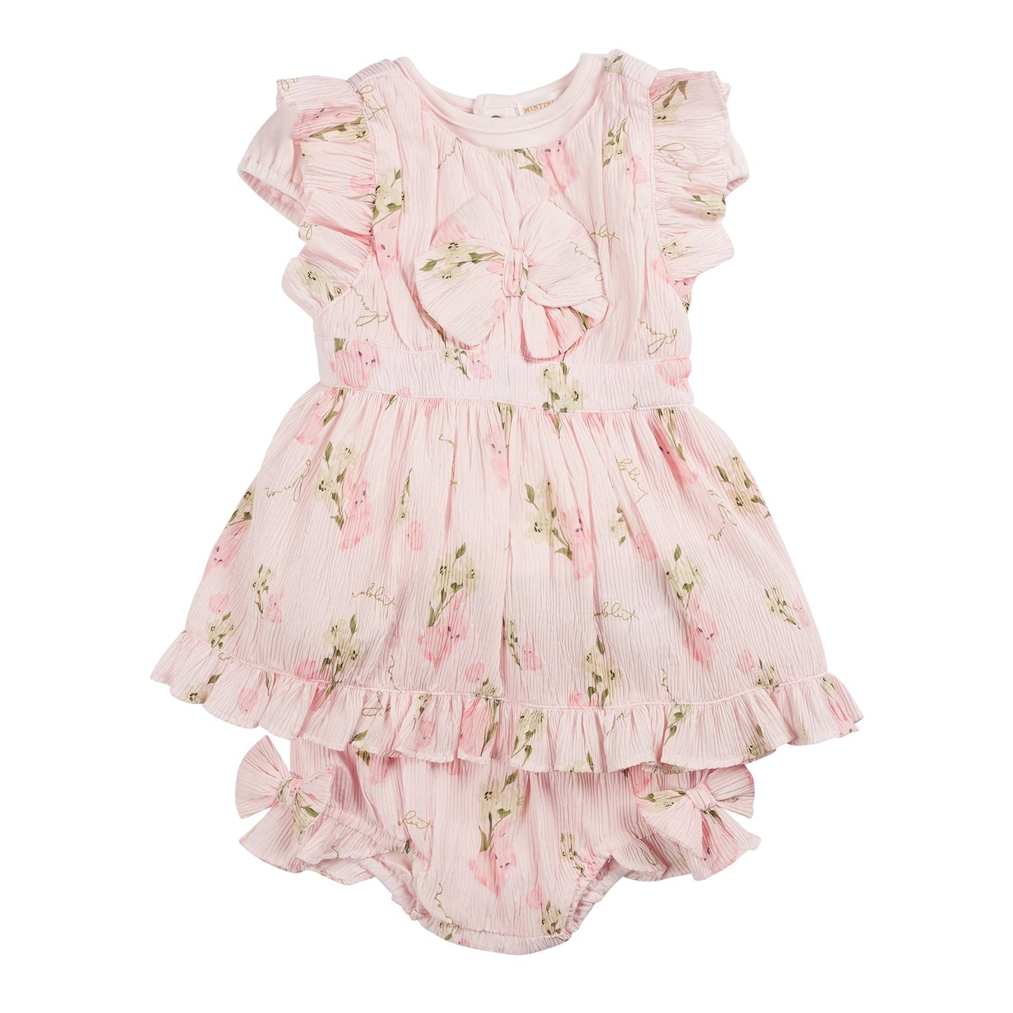 Crinkle Pink Floral Dress & Jam Pant