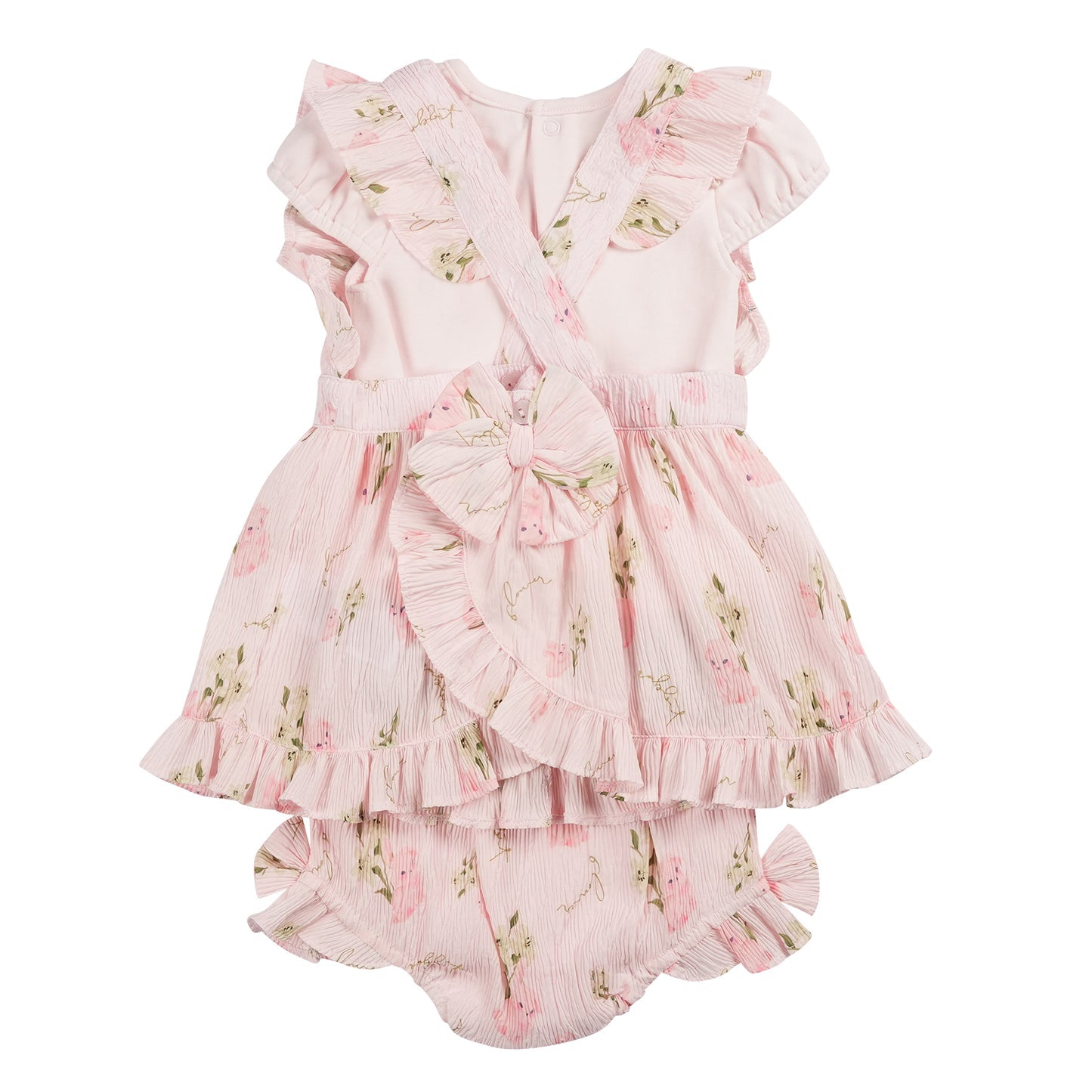 Crinkle Pink Floral Dress & Jam Pant