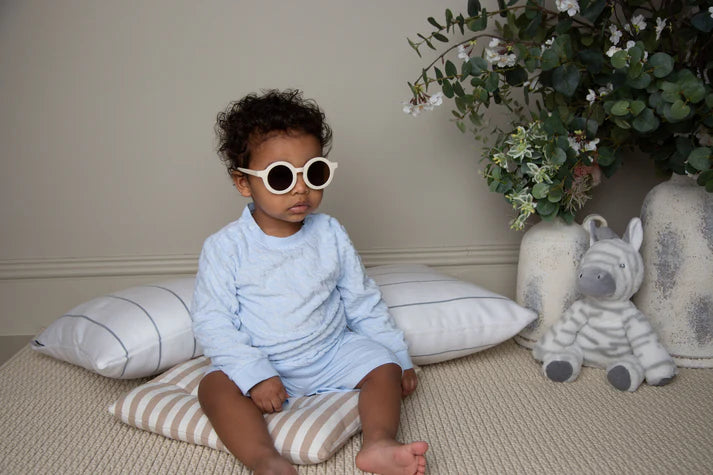 Blue Velour Sweatshirt & Short Set