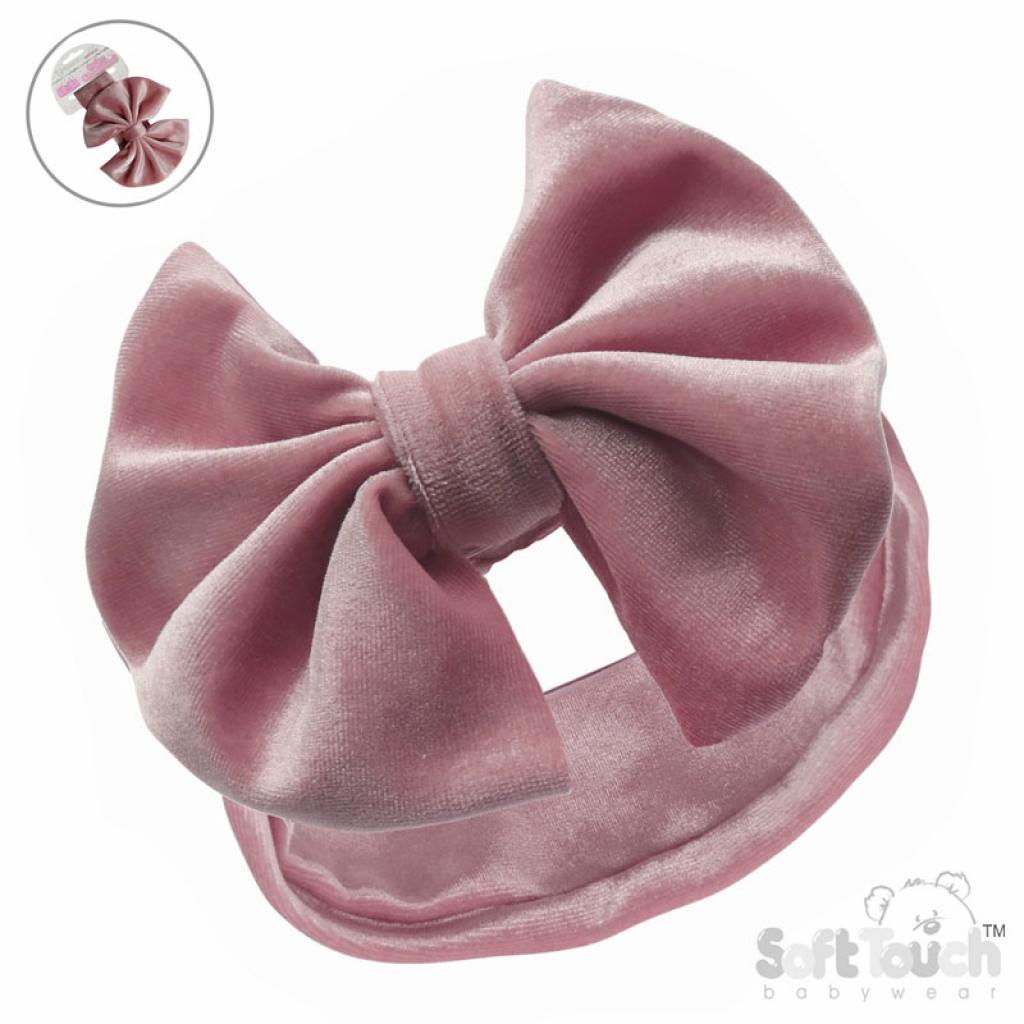 Velour Velvet Headband with Bow