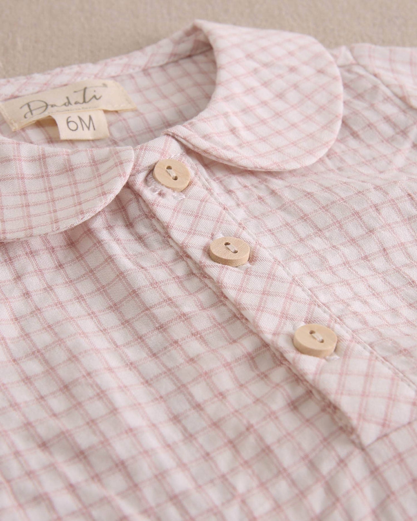 Checkered Shirt & Pale Pink Short Set