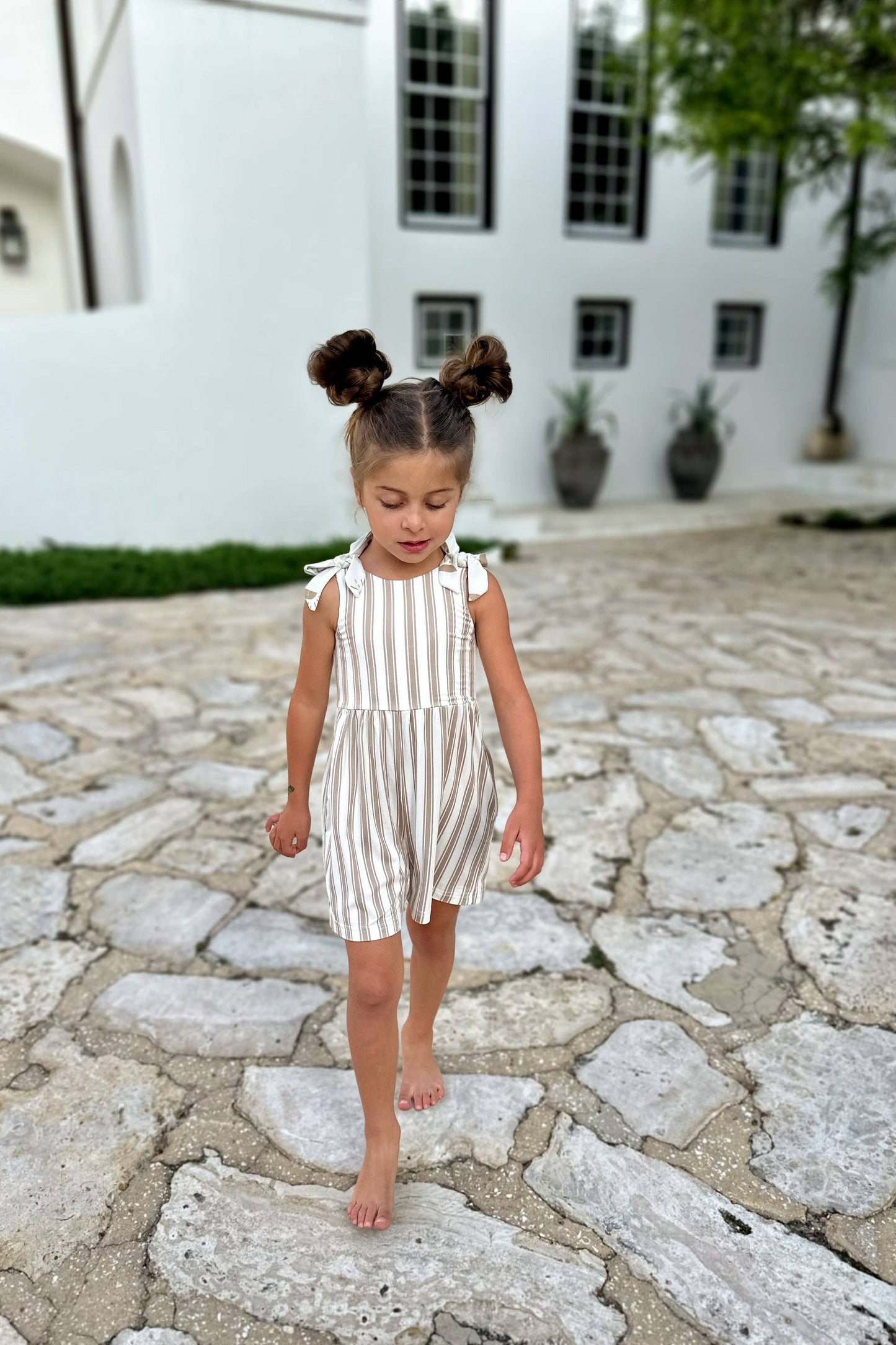 Rita Ash Stripe Playsuit