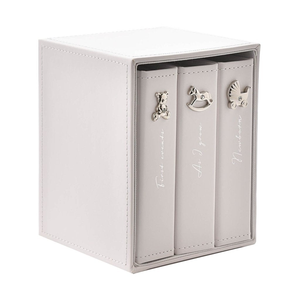 White Set of 3 Albums Holds 24 x 4" x 6" Prints