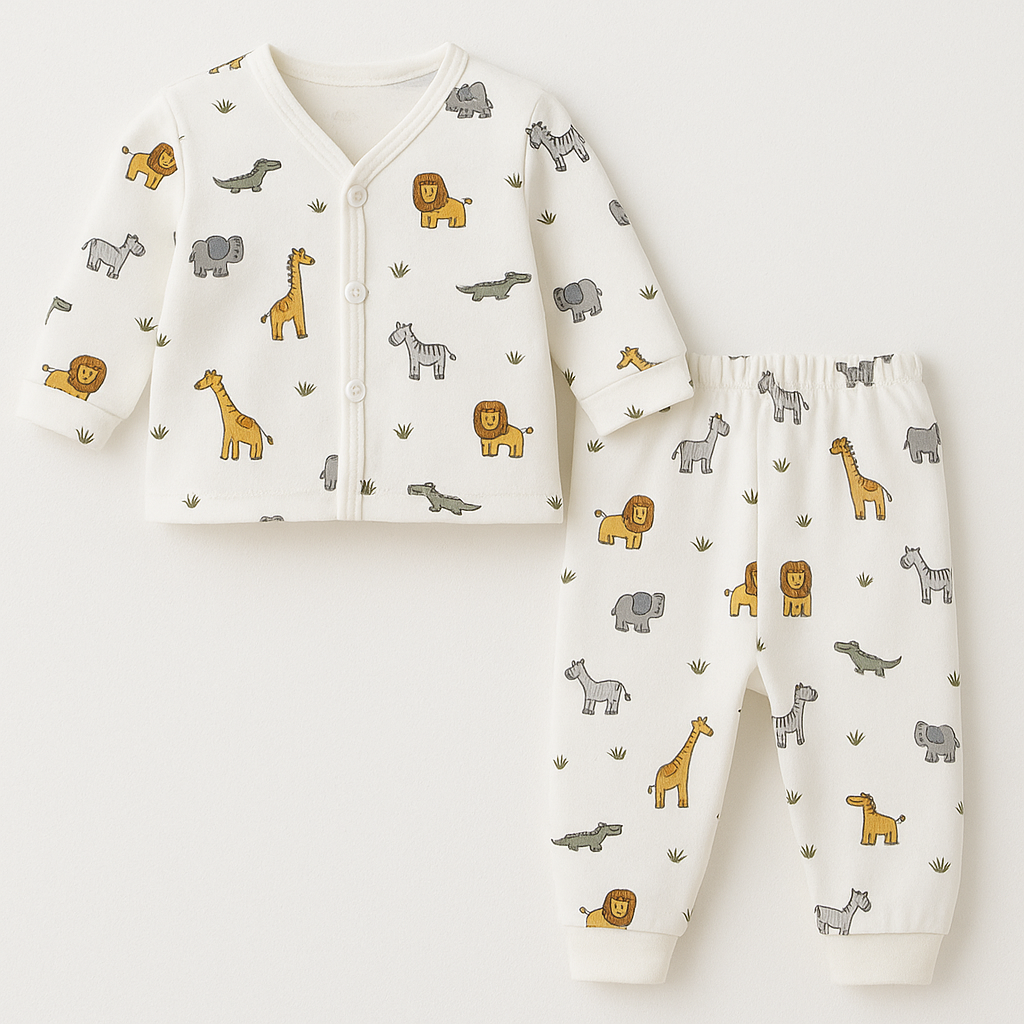 Safari Printed Organic Cotton Pyjama Set