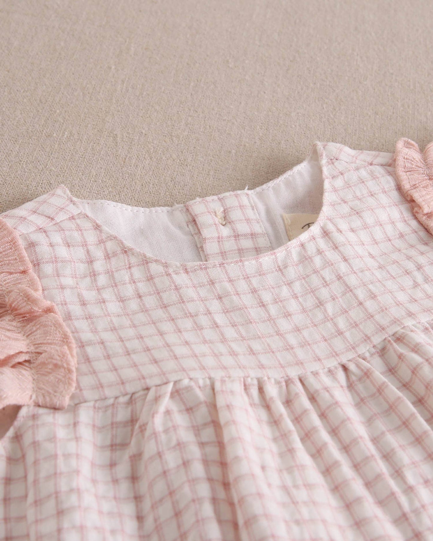 Pink Ruffled Dress With Panties