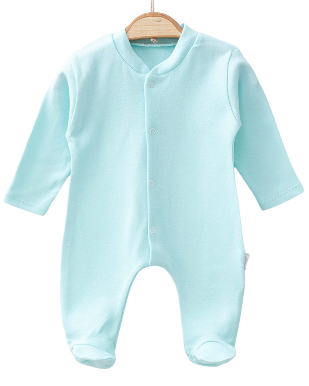 Mint Organic Cotton Baby Sleepsuit