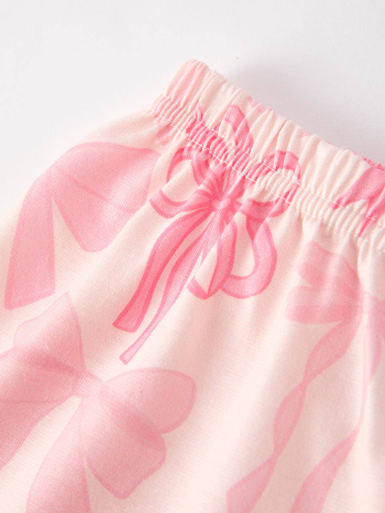 Girls Pink Thrilly Bow Pajama Set