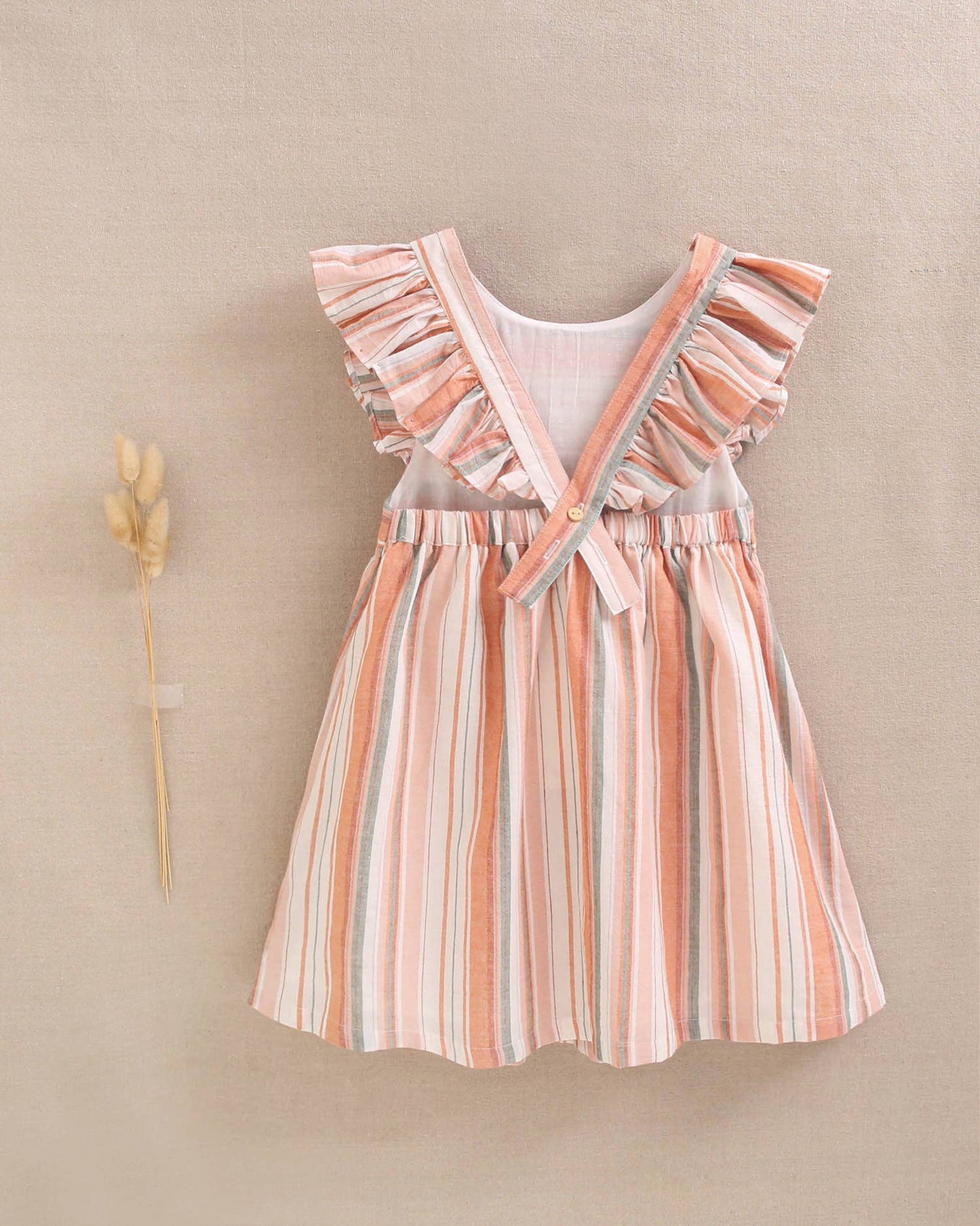 Mixed Stripe & Cross Back Dress
