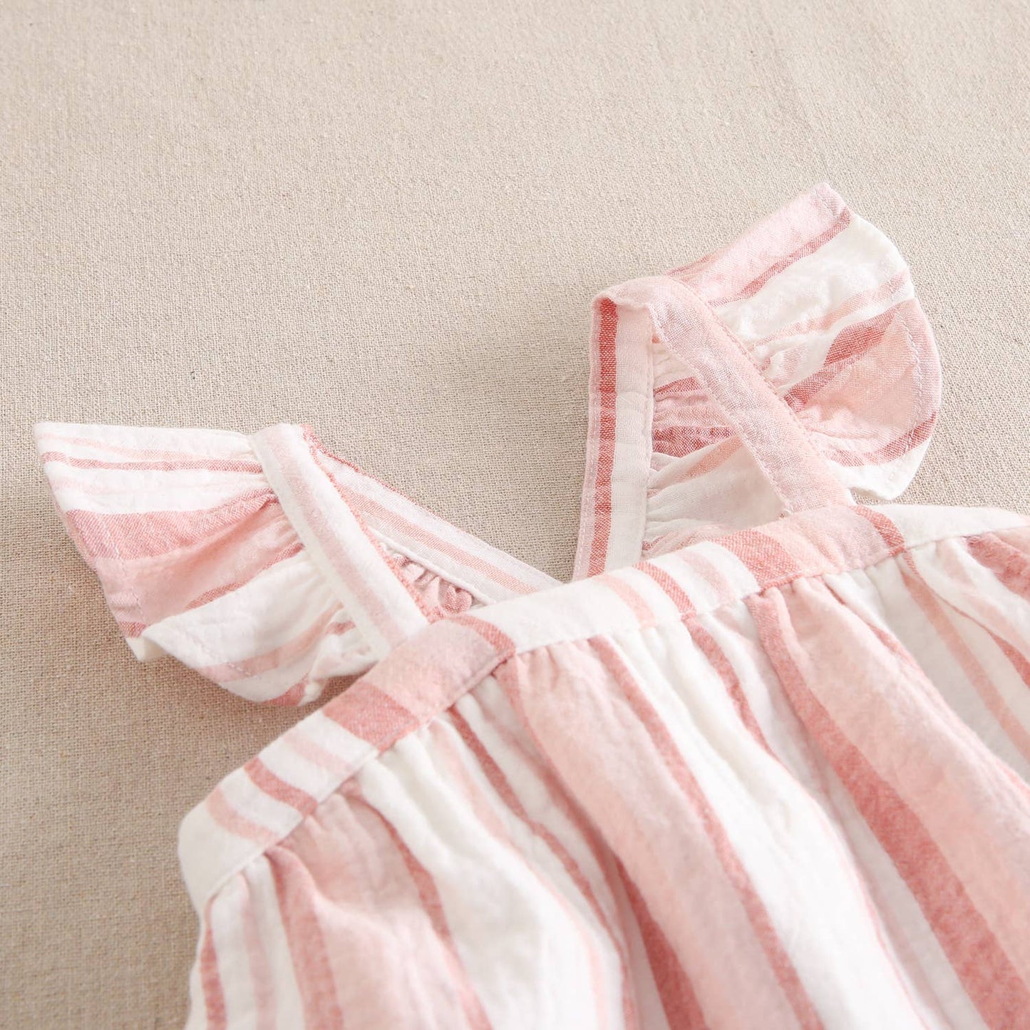 Striped Ruffle Dress With Panties