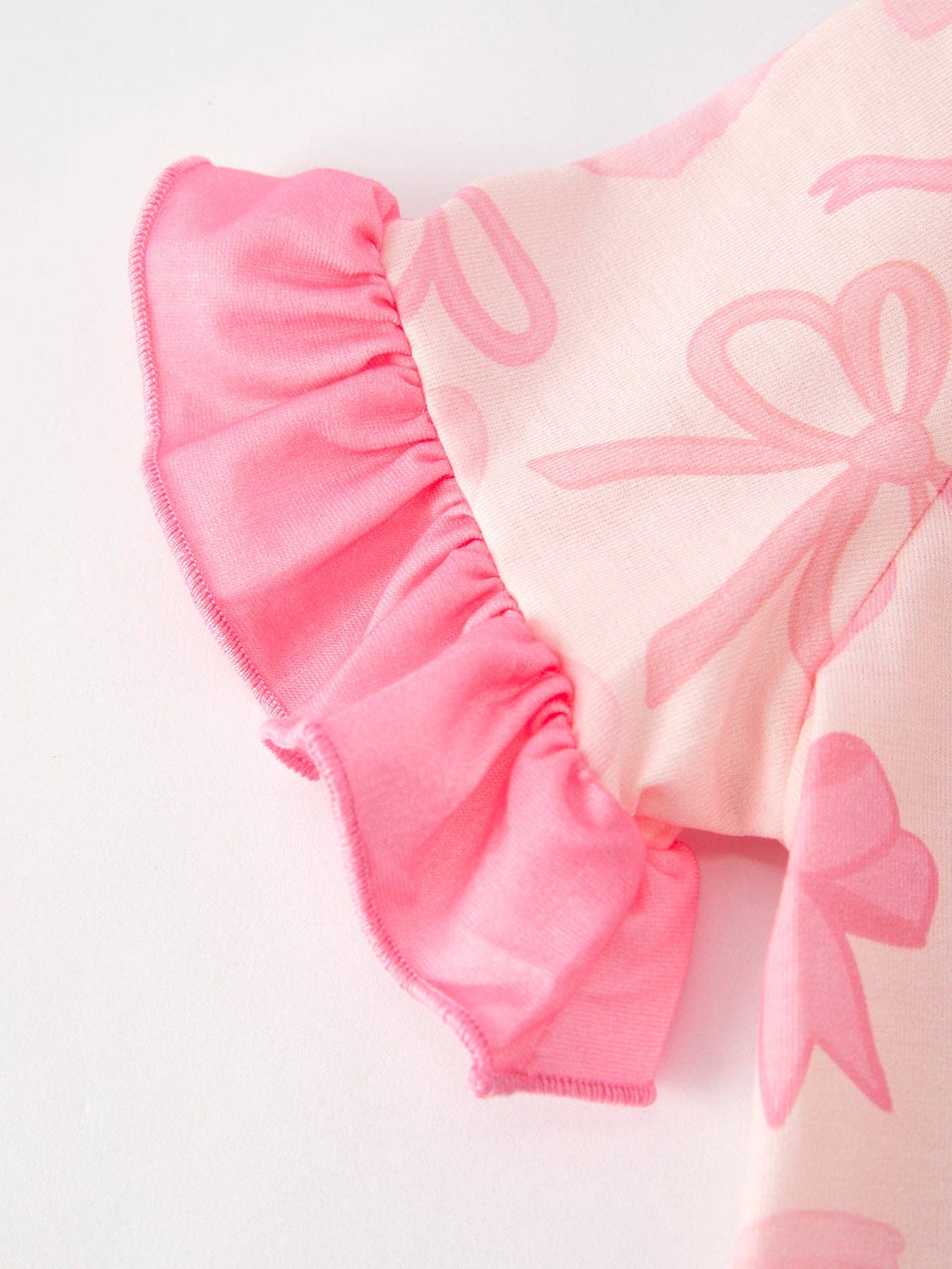 Girls Pink Thrilly Bow Pajama Set