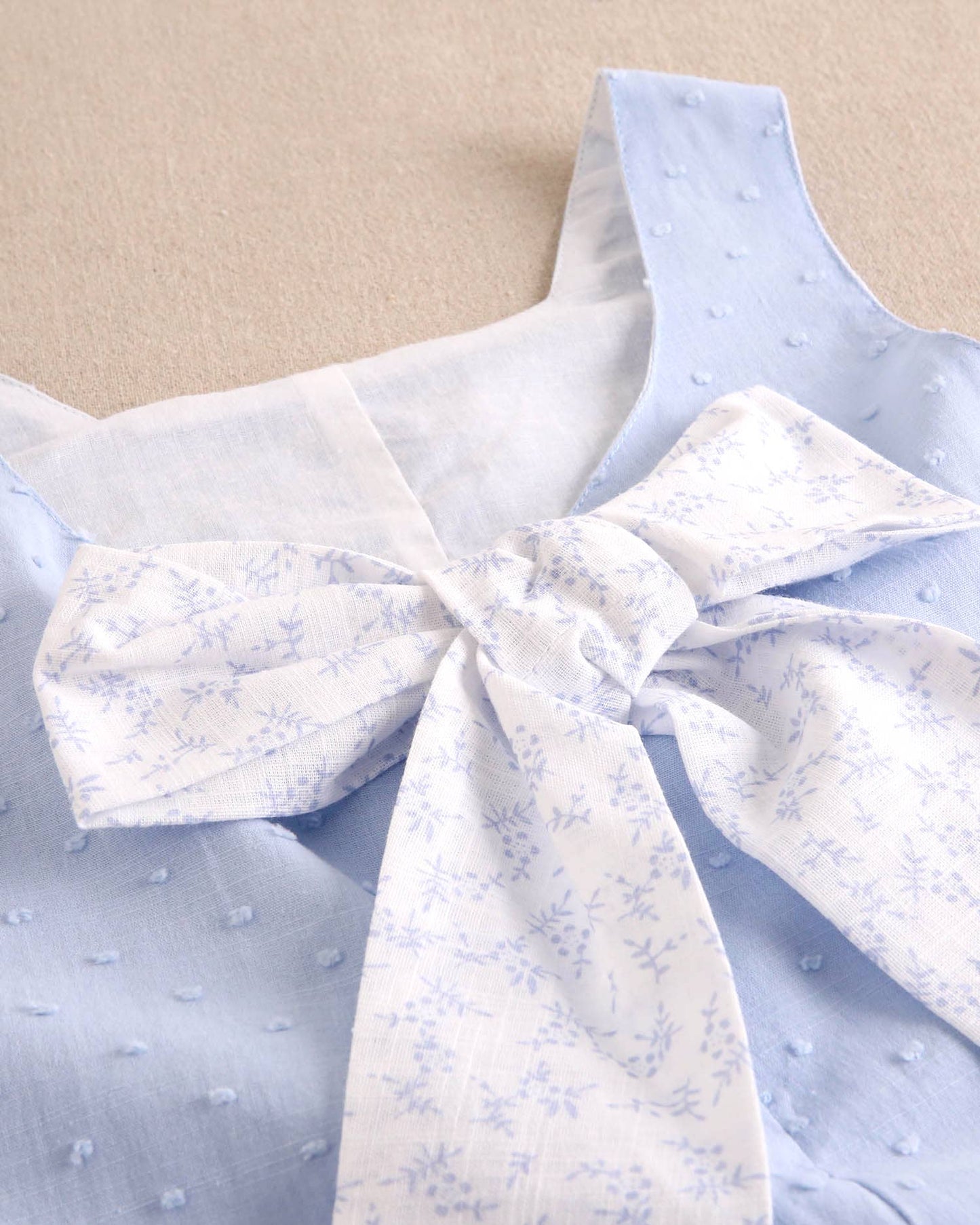 Blue Playsuit With Maxi Bow