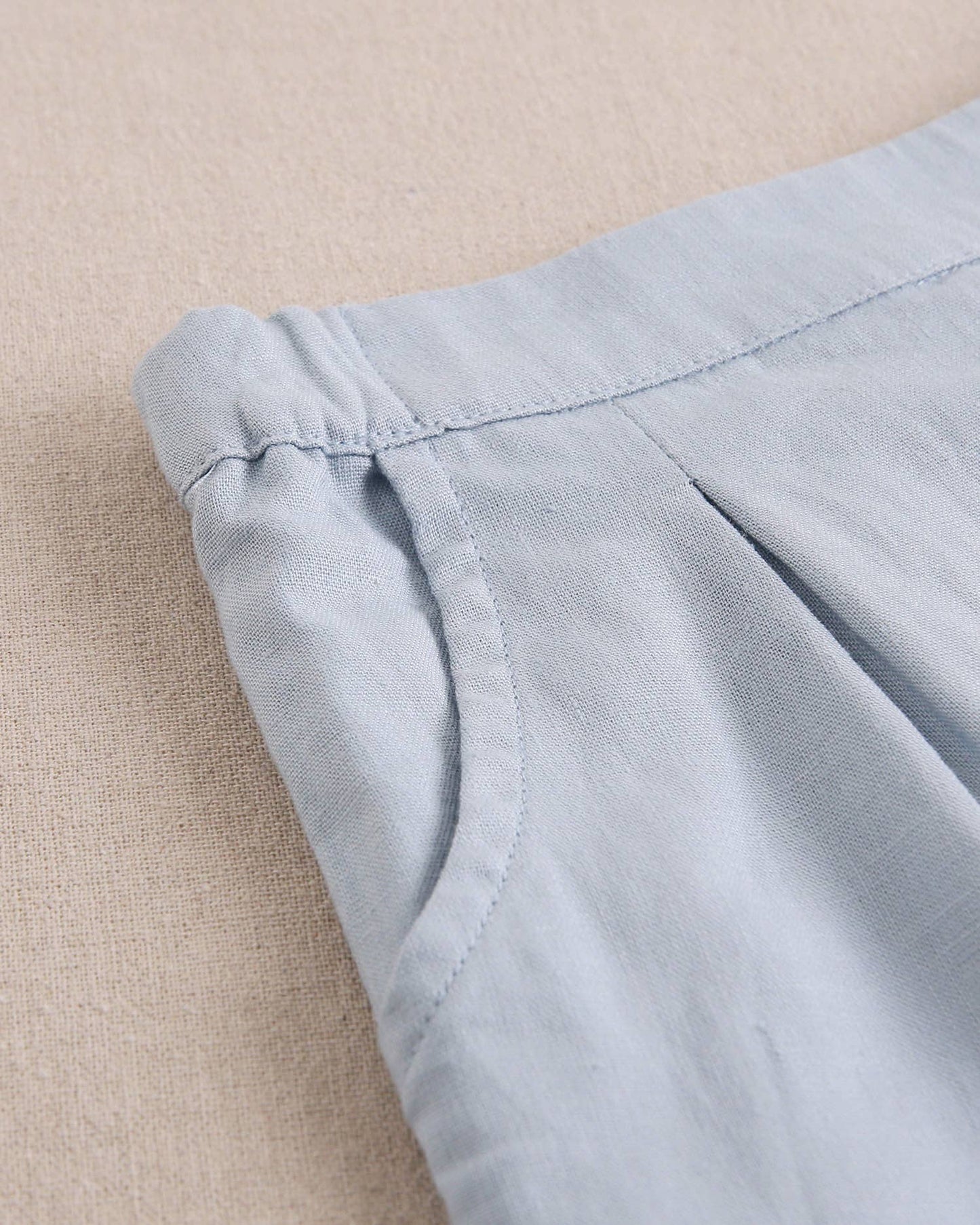 Blue Ruffled Shorts