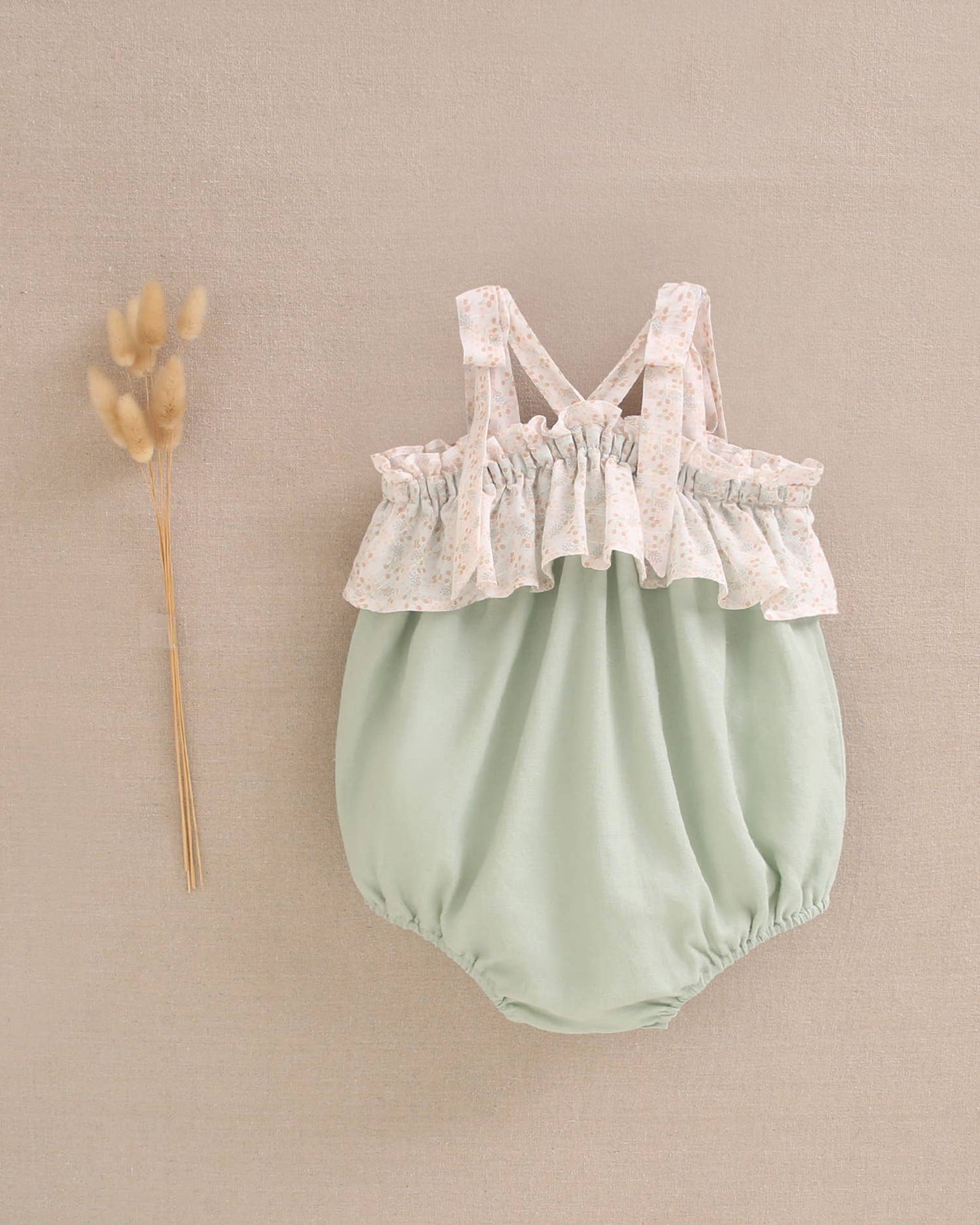 Green Ruffle Romper