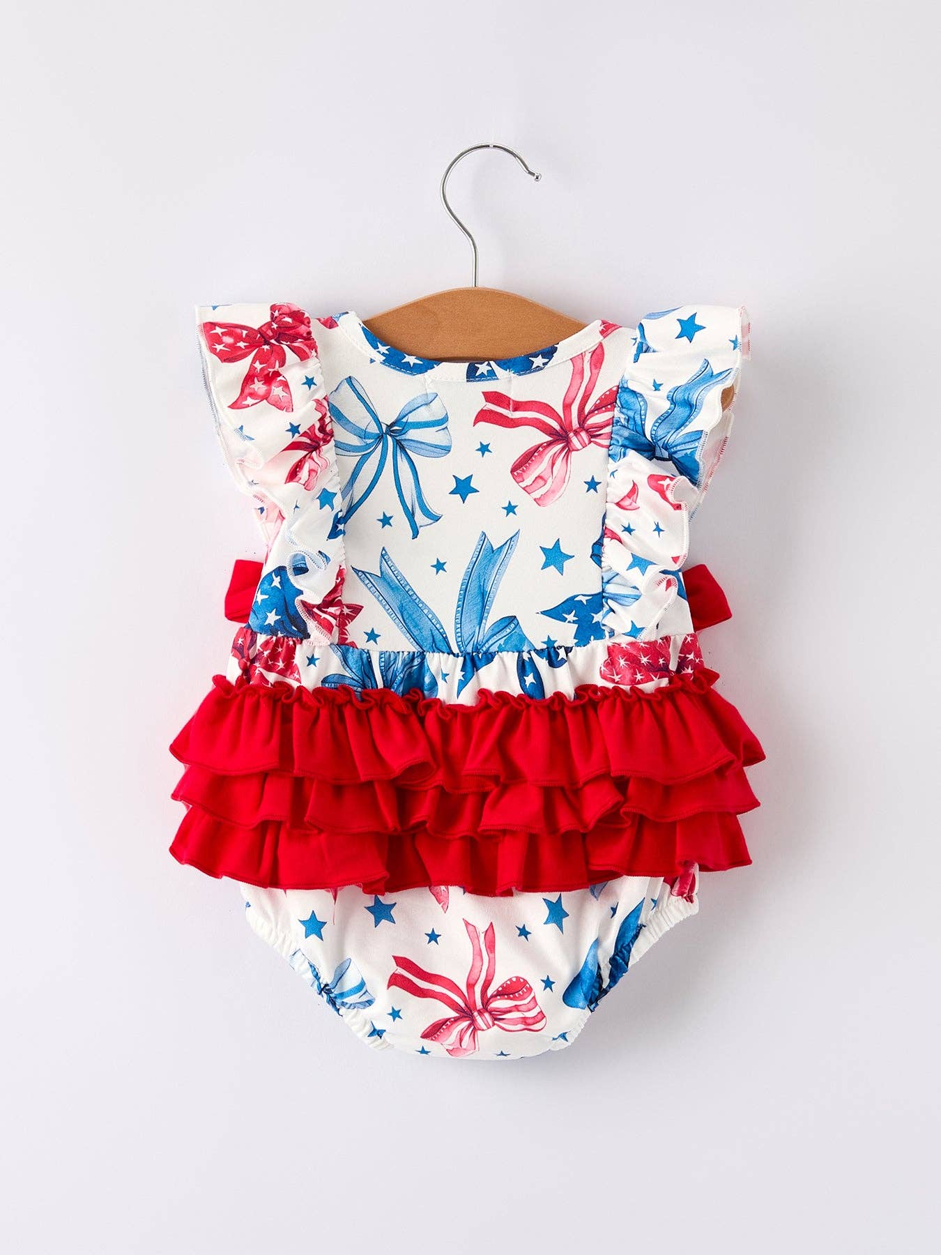 Bow-Accent Girls Play Romper