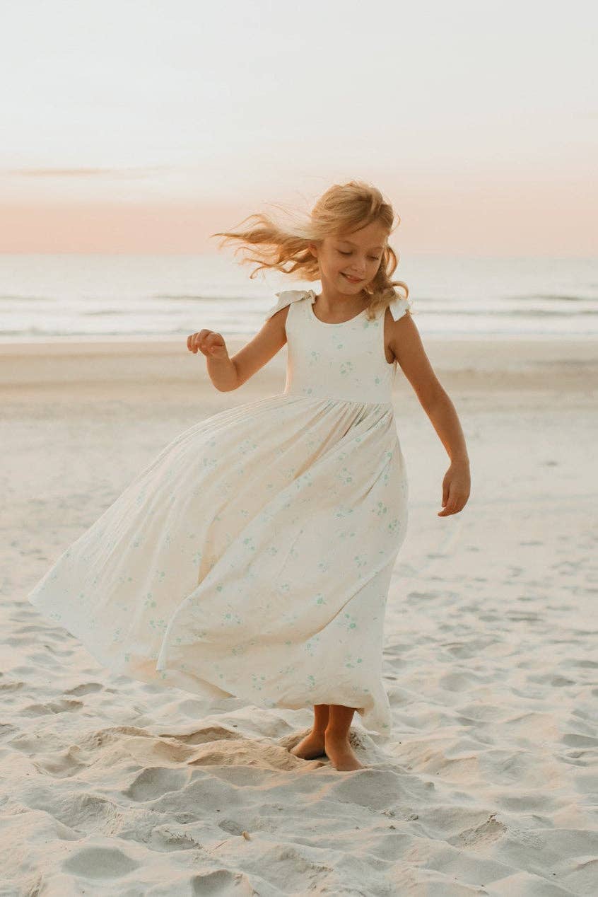 Blue Floral Liza Maxi Dress