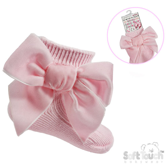 Velvet Bow Ankle Socks