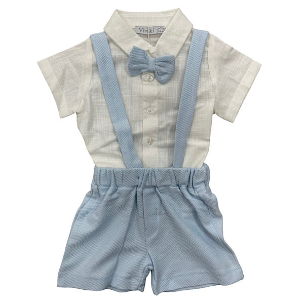 Honeycomb Dungaree Short Set