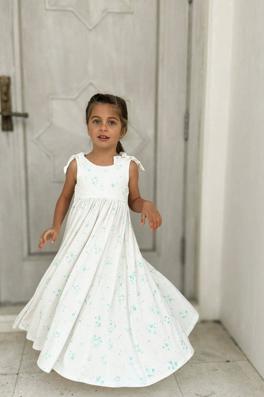 Blue Floral Liza Maxi Dress