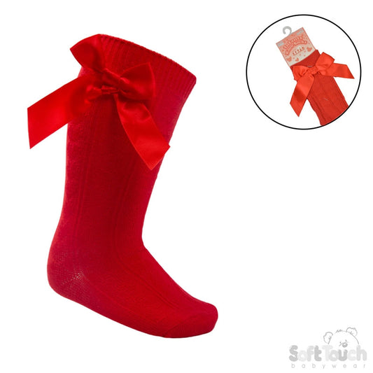 Knee High Bow Socks