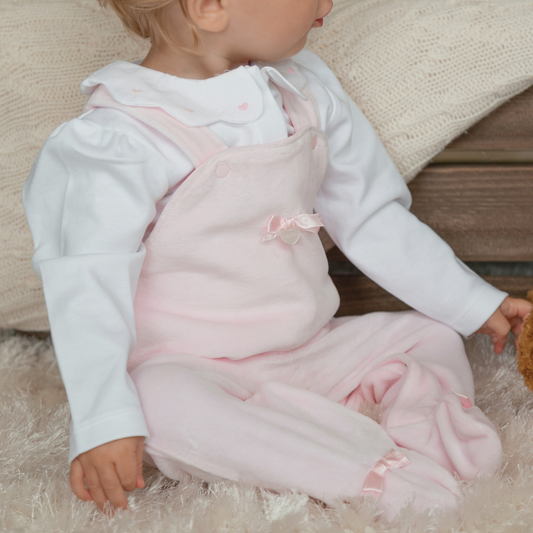 Pink Jersey Jacquard Top & Dungaree