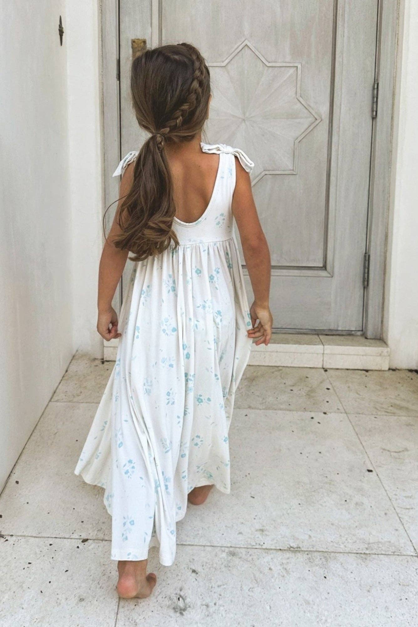 Blue Floral Liza Maxi Dress