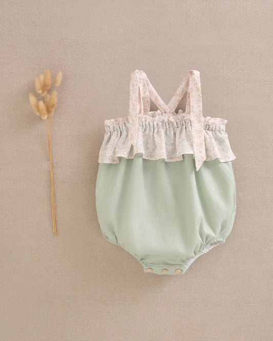 Green Ruffle Romper