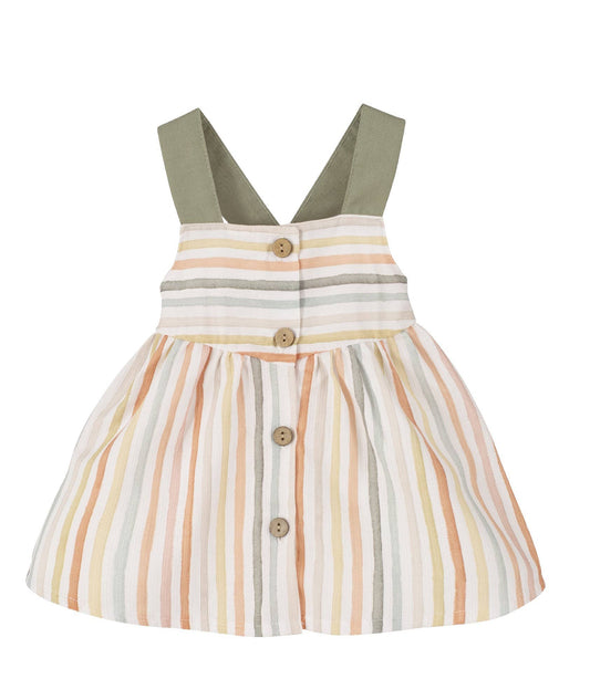 Serpol Dress With Orange & Green Stripes
