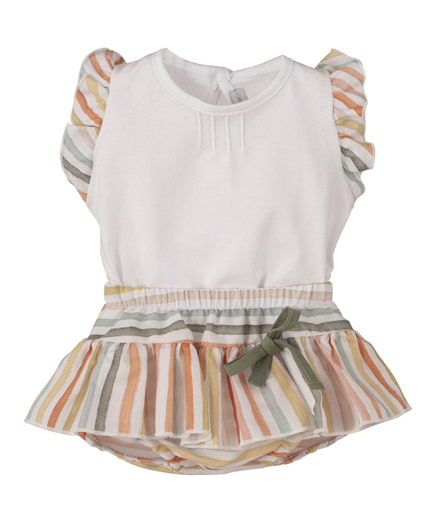 Multi-striped Dress With Bloomer
