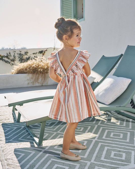 Mixed Stripe & Cross Back Dress