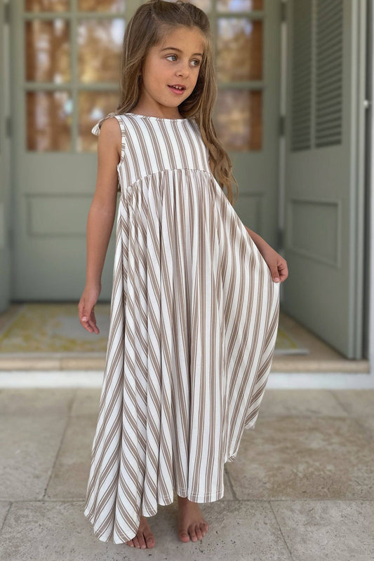 Liza Maxi Ash Stripe Dress