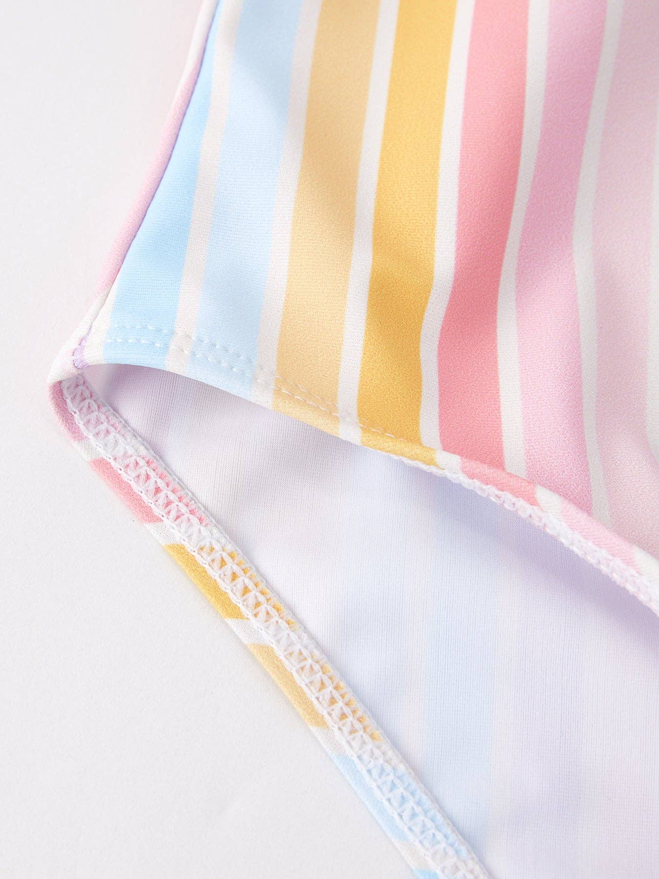 Colorful Stripe Floral Boutique Swimsuit