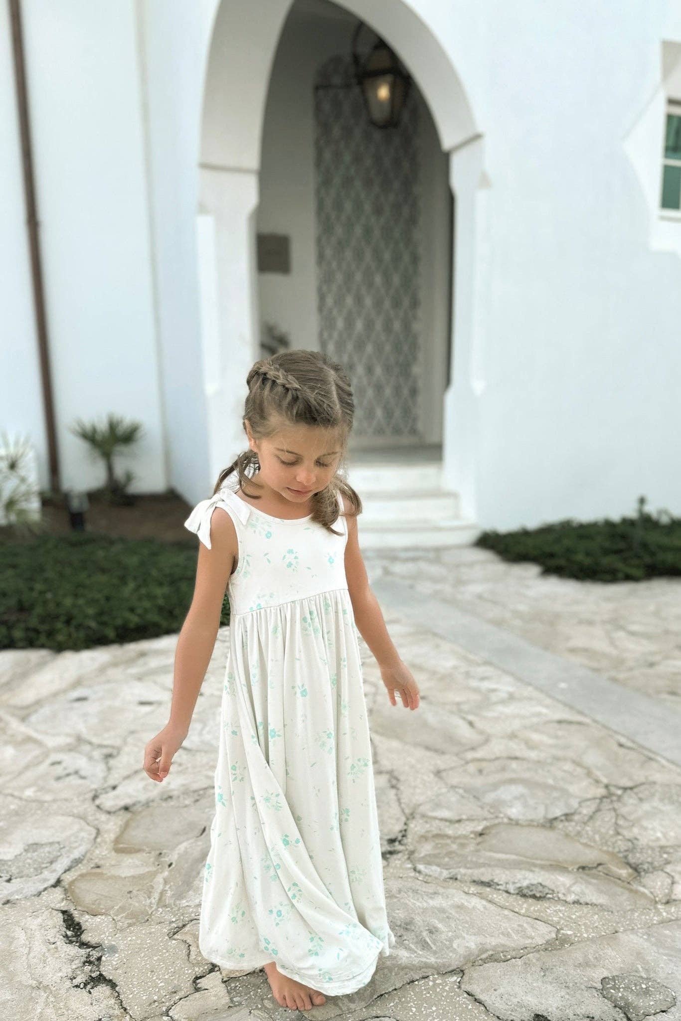 Blue Floral Liza Maxi Dress