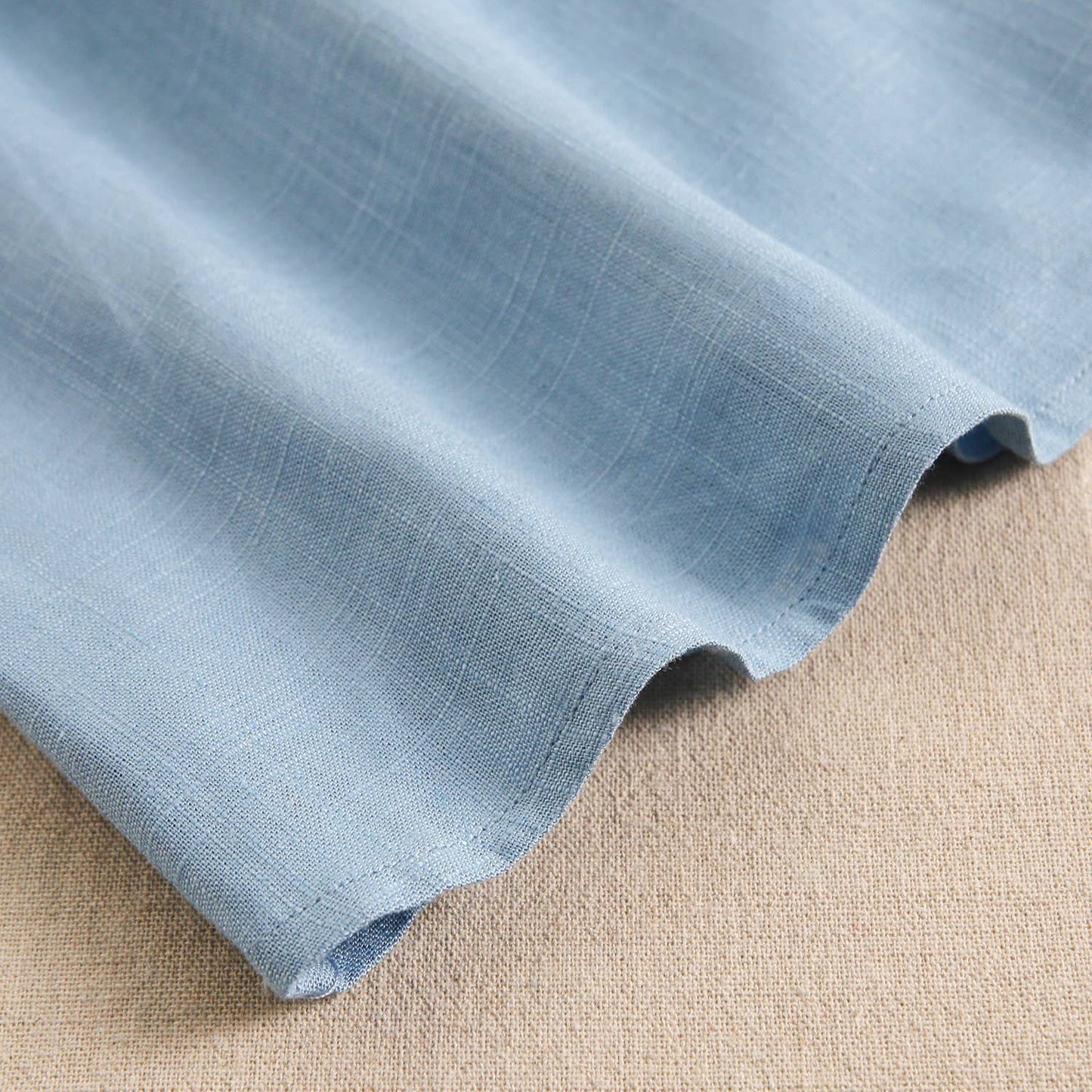 Blue Dress With Contrast Chiffon Ruffles