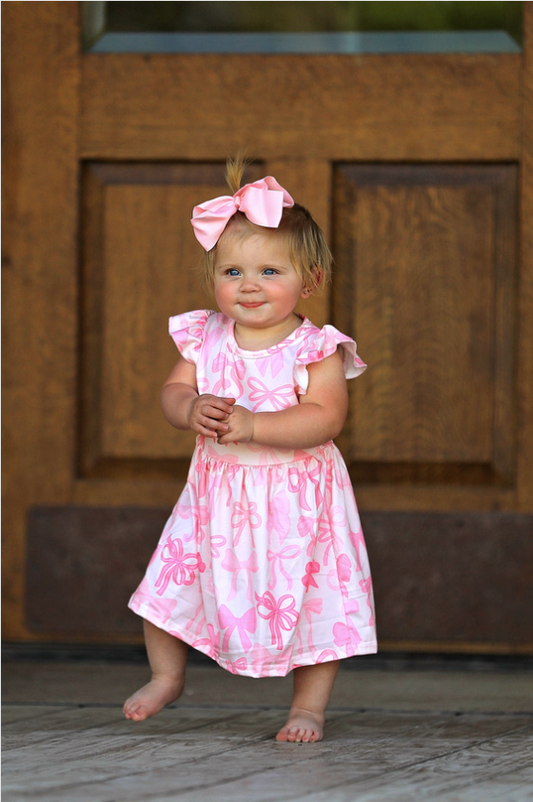Bow Print Dress
