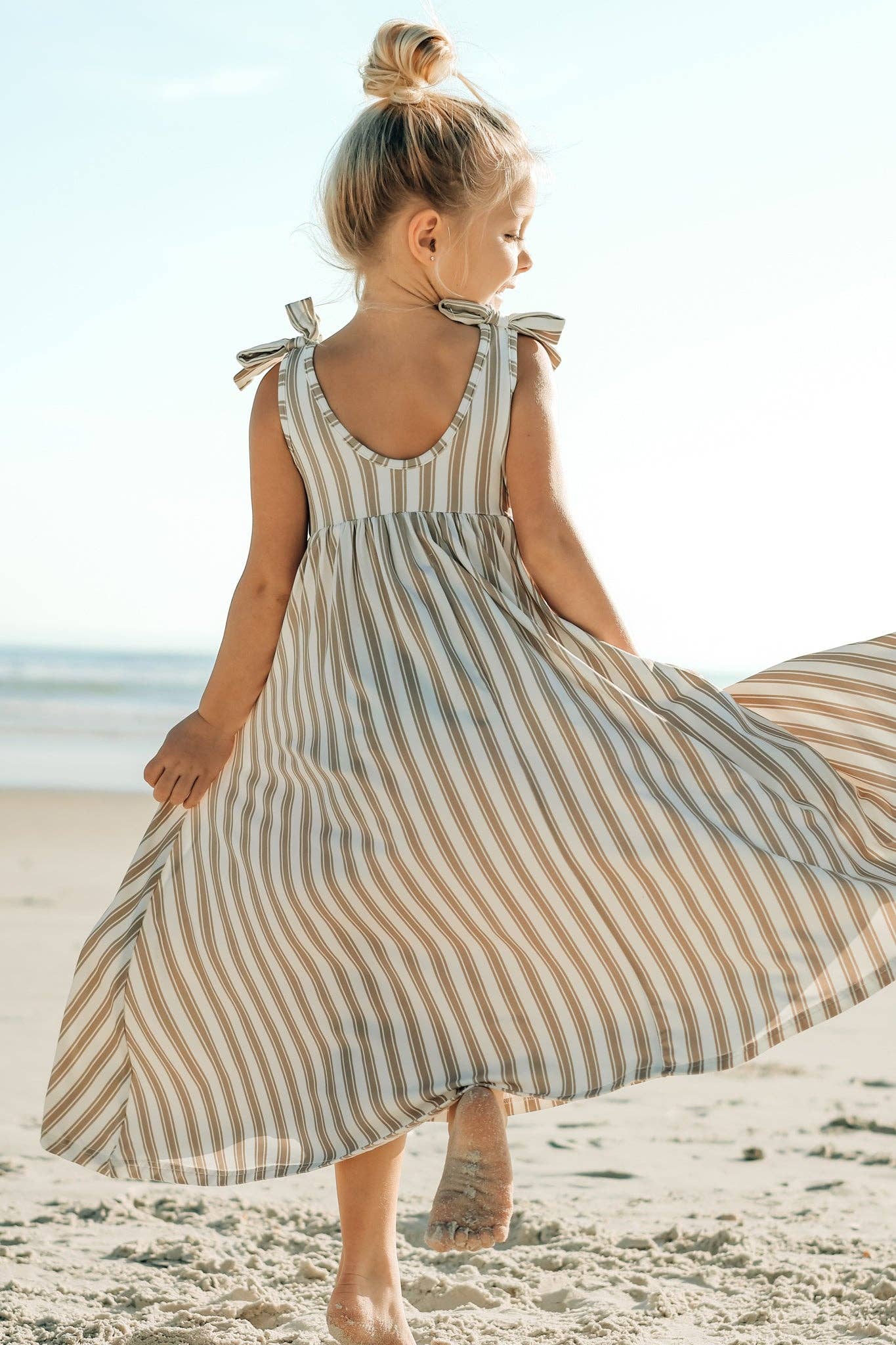 Liza Maxi Ash Stripe Dress