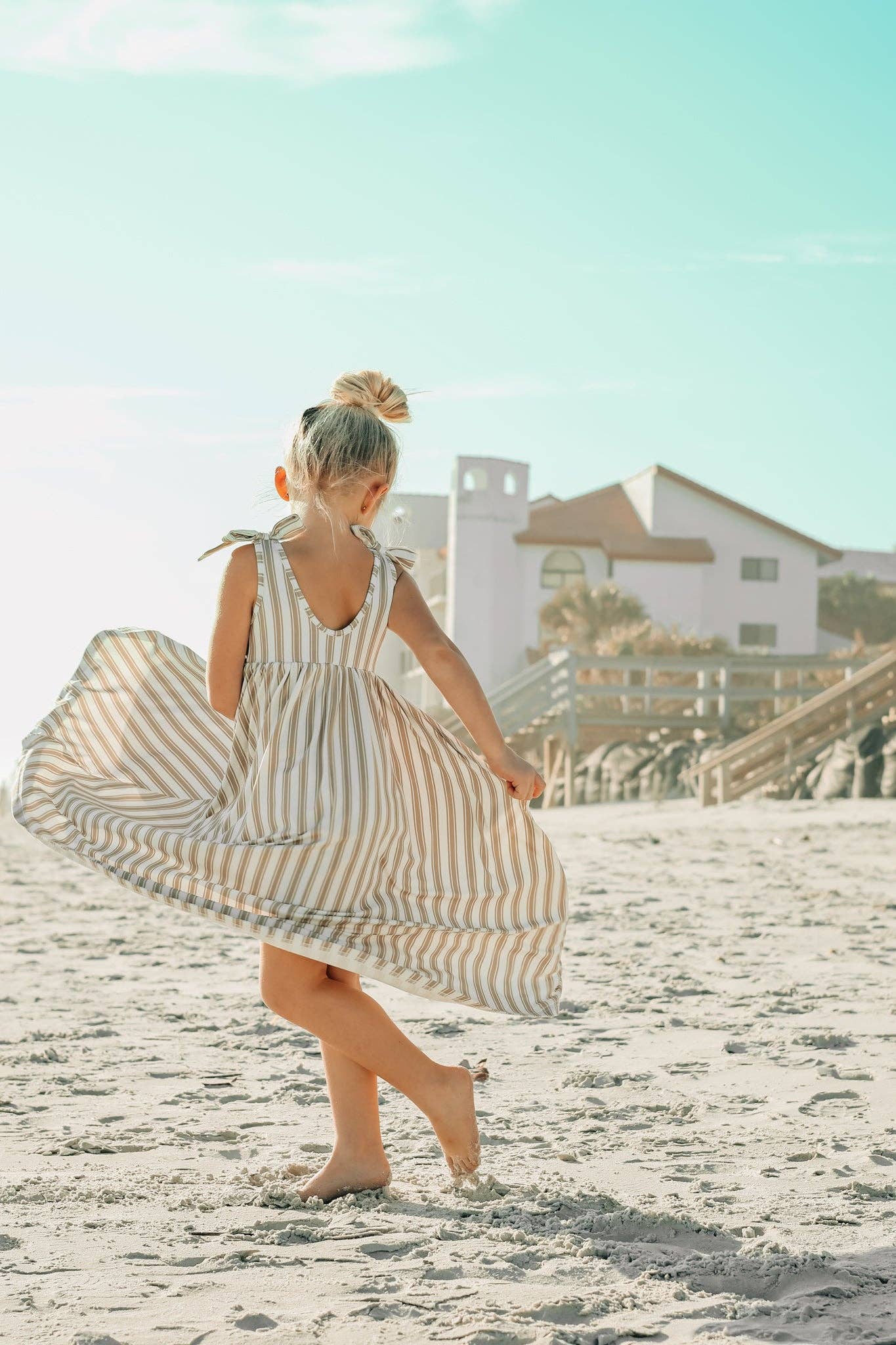Liza Maxi Ash Stripe Dress