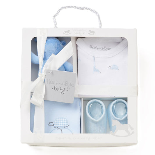 Blue 4 Piece Luxury Boxed Gift Set (0-3 Months)