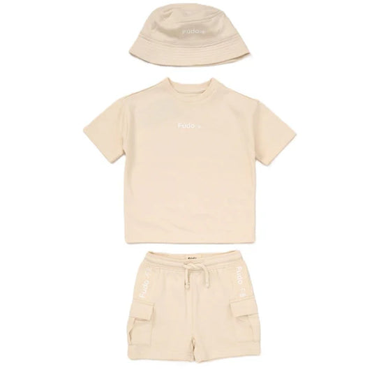 Palm Tree T-Shirt, Shorts & Bucket Hat Set